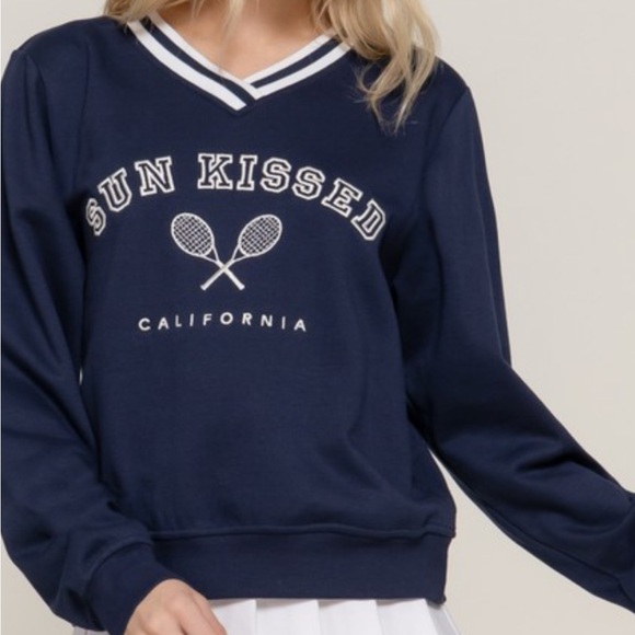 Active USA Navy Blue Sweatshirt - Picture 1 of 3